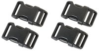 Side-release Buckle in 20/25/38/50 mm, Black, Plastic