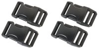Side-release Buckle in 20/25/38/50 mm, Black, Plastic