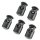 5 / 10 x Kordelstopper up to 9 mm cord diameter with a single punch, black cord clamp, 7054
