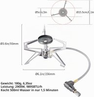 Polaris Remote Gas Stove with Pressure Regulator