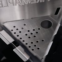 Wood grill with 3 panels