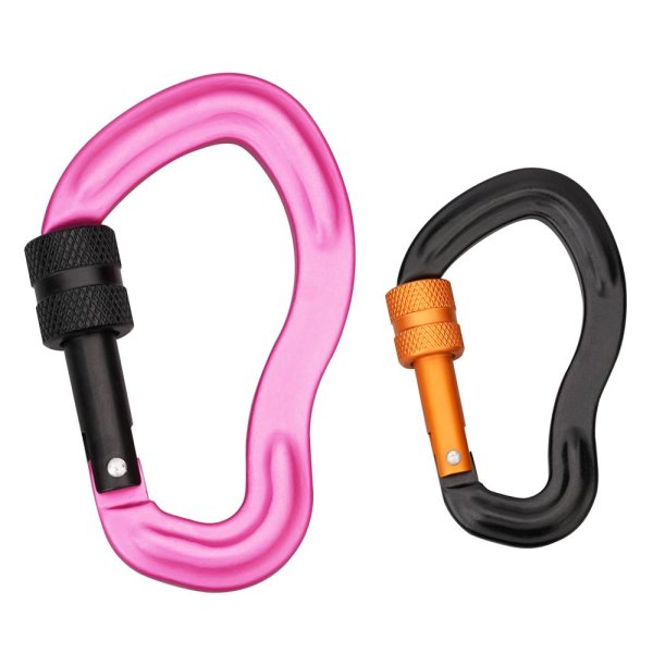 Carabiner with Screw Lock "Ear" - 2pcs &ndash; with printed price &euro; 7,99