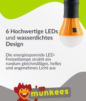 LED Lamp With 6 LEDs - orange  &ndash; without printed price
