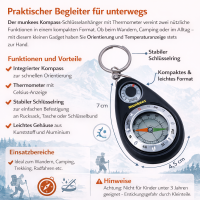 Key Chain Compass + Thermometer &ndash; without printed price