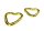 Mini Heart Carabiner Gold - 2pcs &ndash; without printed price