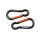 Carabiner Pear Shape &ndash; &Oslash; 6 x 60 mm - 2pcs &ndash; without printed price