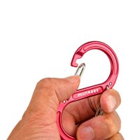 munkees S-Form Karabiner mit Drahtschnapper &ndash; ohne Preisaufdruck