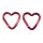 Mini Heart Carabiner Red- 2pcs &ndash; without printed price