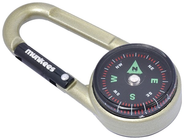 Carabiner Compass with Thermometer &ndash; with printed price &euro; 6,99