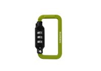 munkees Combination Lock Carabiner, SQUARE, Black/Green...