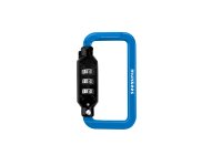 munkees Combination Lock Carabiner, SQUARE, Magenta/Blue...