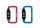 munkees Combination Lock Carabiner, SQUARE, Magenta/Blue &ndash; without printed price