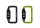 munkees Combination Lock Carabiner, SQUARE, Black/Green &ndash; without printed price