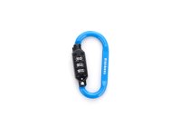 munkees Combination Lock Carabiner, D-shape, Magenta/Blue...