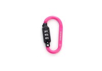 munkees Combination Lock Carabiner, D-shape, Magenta/Blue &ndash; with printed price &euro; 9,99