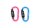 munkees Combination Lock Carabiner, D-shape, Magenta/Blue &ndash; without printed price