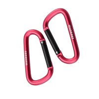 Carabiner D-Shape - &Oslash; 6 x 60 mm (2 pcs) &ndash; with printed price &euro; 5,99