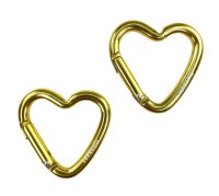 Mini Heart Carabiner Gold - 2pcs &ndash; with printed price &euro; 6,99