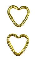 Mini Heart Carabiner Gold - 2pcs &ndash; with printed price &euro; 6,99