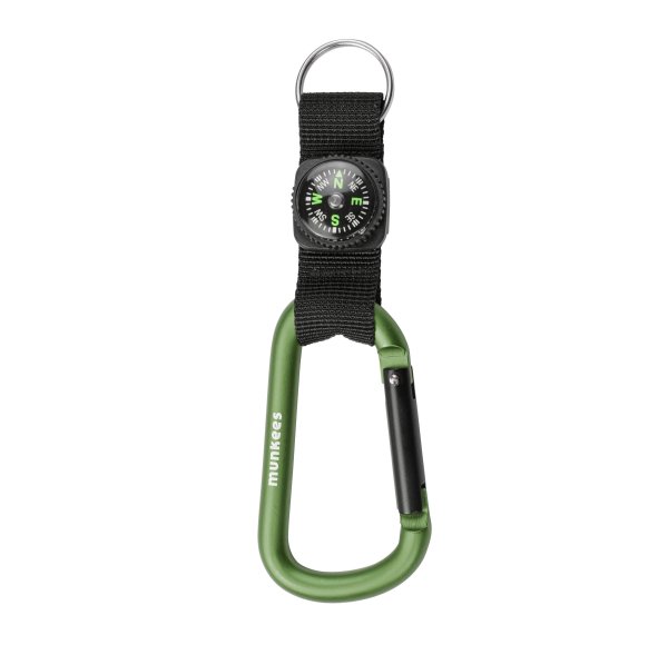 Carabiner &Oslash; 8 mm with compass strap &ndash; with printed price &euro; 6,99