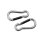Carabiner Pear Shape &ndash; &Oslash; 6 x 60 mm - 2pcs &ndash; with printed price &euro; 5,99