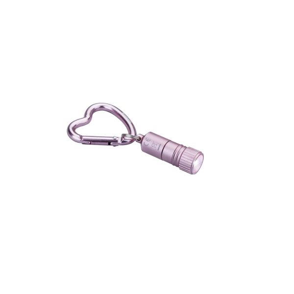 Mini LED with Heart Carabiner - pink &ndash; with printed price &euro; 7,99