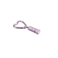Mini LED with Heart Carabiner - pink &ndash; with printed...