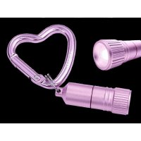 Mini LED with Heart Carabiner - pink &ndash; with printed price &euro; 7,99
