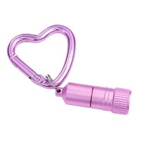 Mini LED with Heart Carabiner - pink &ndash; with printed price &euro; 7,99