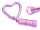 Mini LED with Heart Carabiner - pink &ndash; with printed price &euro; 7,99