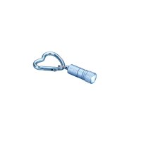 Mini LED with Heart Carabiner - blue &ndash; with printed price &euro; 7,99