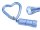 Mini LED with Heart Carabiner - blue &ndash; with printed price &euro; 7,99