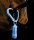 Mini LED with Heart Carabiner - blue &ndash; with printed price &euro; 7,99