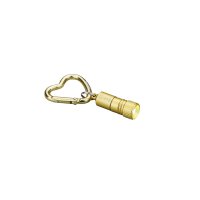 Mini LED with Heart Carabiner - gold &ndash; with printed...