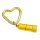 Mini LED with Heart Carabiner - gold &ndash; with printed price &euro; 7,99