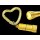 Mini LED with Heart Carabiner - gold &ndash; with printed price &euro; 7,99