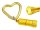 Mini LED with Heart Carabiner - gold &ndash; with printed price &euro; 7,99