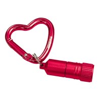 Mini LED with Heart Carabiner - red &ndash; with printed...