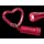 Mini LED with Heart Carabiner - red &ndash; with printed price &euro; 7,99