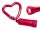 Mini LED with Heart Carabiner - red &ndash; with printed price &euro; 7,99