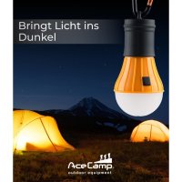 LED Tent Lamp with 6 LEDs - orange