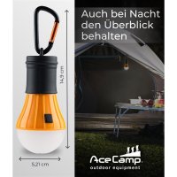 LED Tent Lamp with 6 LEDs - orange