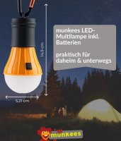LED Lamp with 6 LEDs - orange &ndash; with printed price...