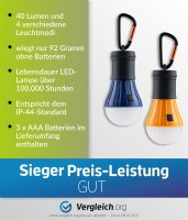LED Lamp with 6 LEDs - orange &ndash; with printed price &euro; 14,99